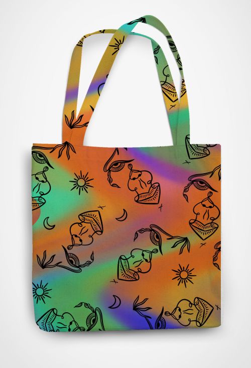 Who am I? Patterned Tote Bag