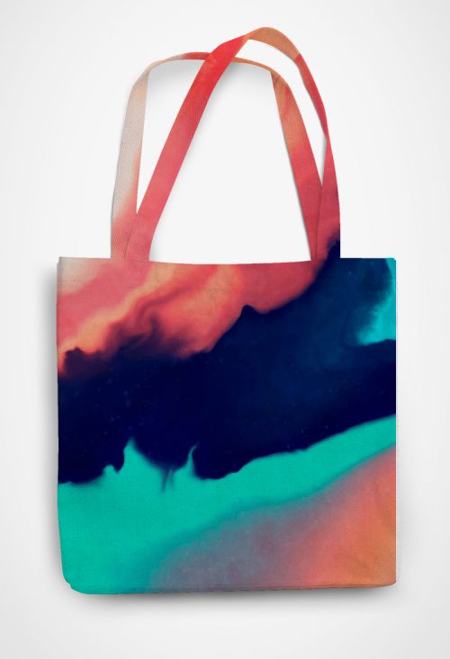 Blue abstract Patterned Tote Bag