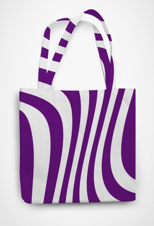 Purple abstract Patterned Tote Bag