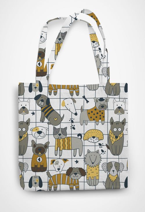 Why so cute doggo! Patterned Tote Bag