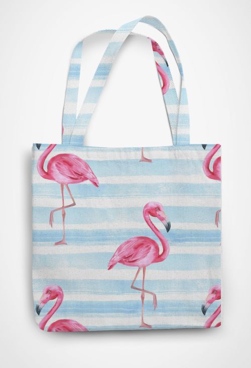 Flamingo, baby Patterned Tote Bag