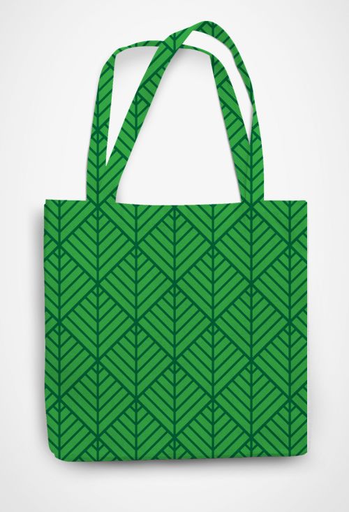 square leaves Patterned Tote Bag