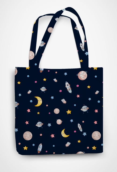 Space Patterned Tote Bag