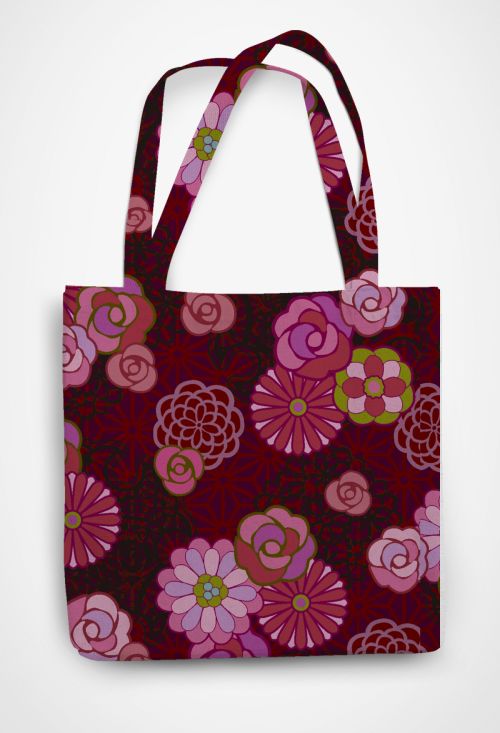 Bloo-Floral Pattern  Patterned Tote Bag