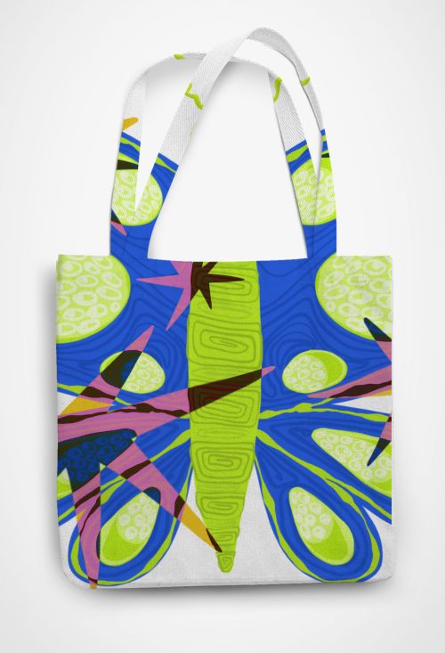 butterFLY Patterned Tote Bag