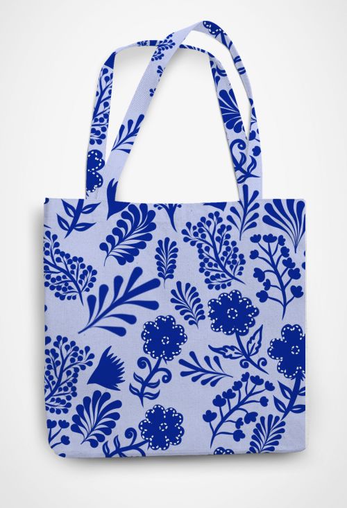 Blue theme floral pattern  