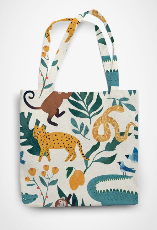  Animals Pattern seamless Patterned Tote Bag