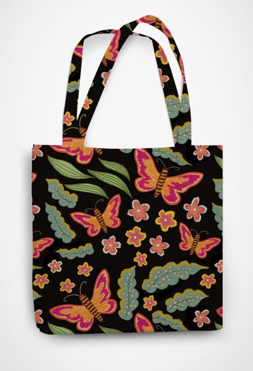 Butterfly fly away Patterned Tote Bag