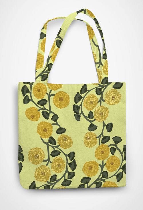 Marigold Patterned Tote Bag