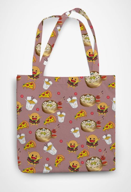 Fast food Patterned Tote Bag