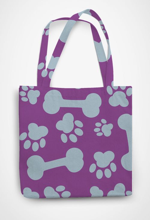 Cool Paw Pattern Patterned Tote Bag