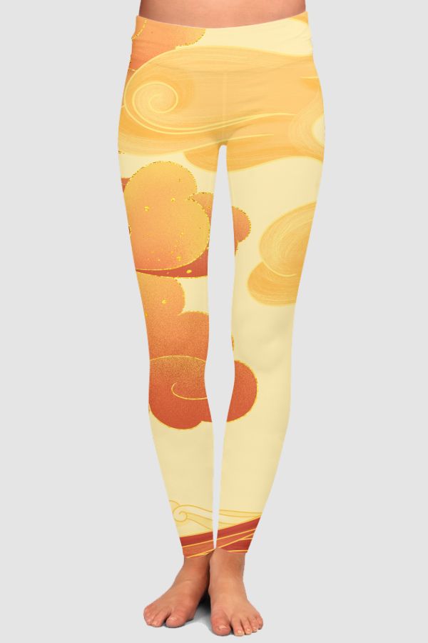 golden sky High-Waisted Leggings