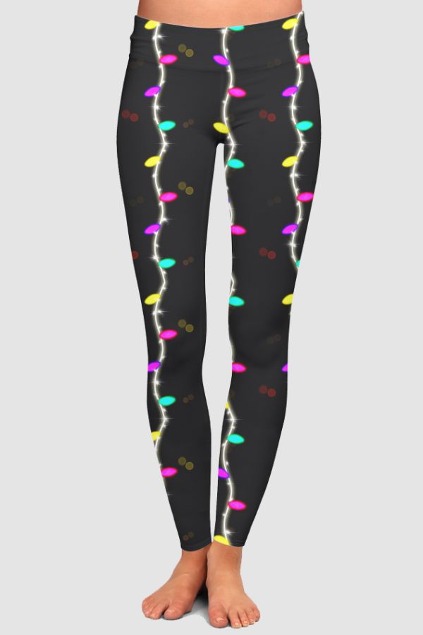 Festive Ladi lights  High-Waisted Leggings