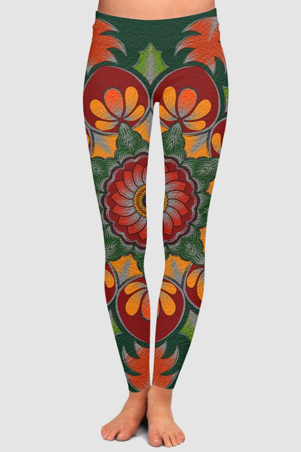 Christmas Themed Design High-Waisted Leggings
