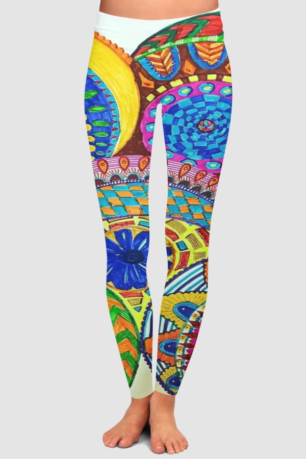 mandala design High-Waisted Leggings
