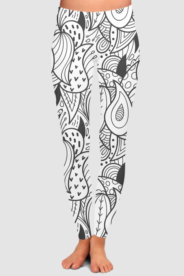 Simple modern art High-Waisted Leggings