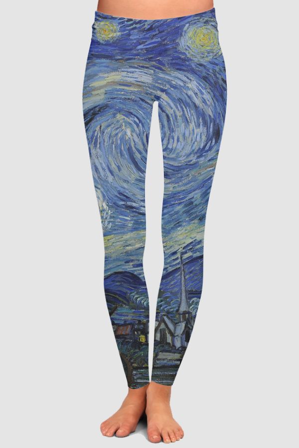 Dreamy Starry Night High-Waisted Leggings
