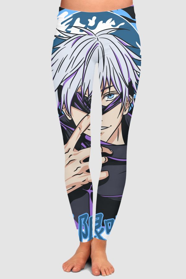 JJK Gojo Limitless Artwork High-Waisted Leggings