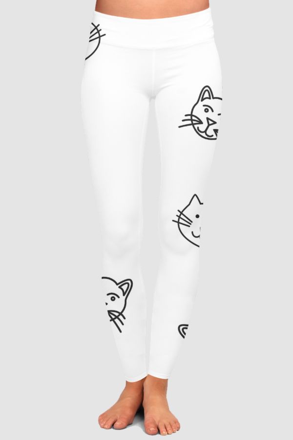 cats High-Waisted Leggings