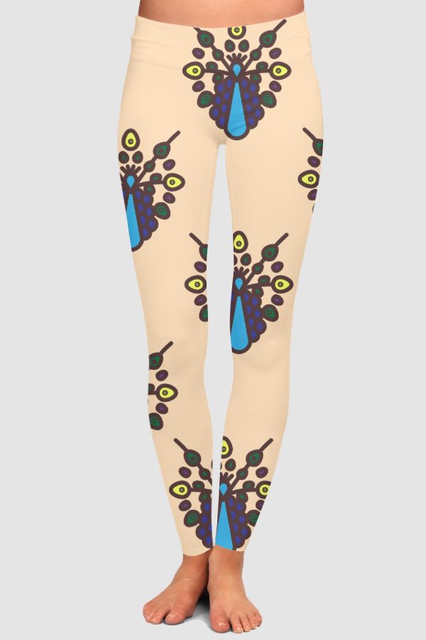 Peacock High-Waisted Leggings