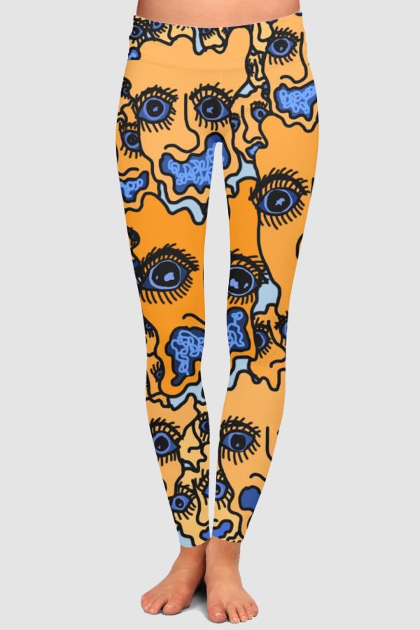 social distancing nightmare  High-Waisted Leggings