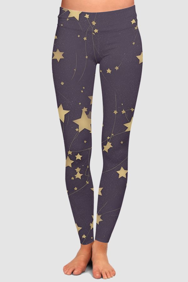 Stars pattern High-Waisted Leggings