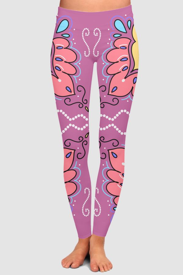 Traditional pattern art High-Waisted Leggings