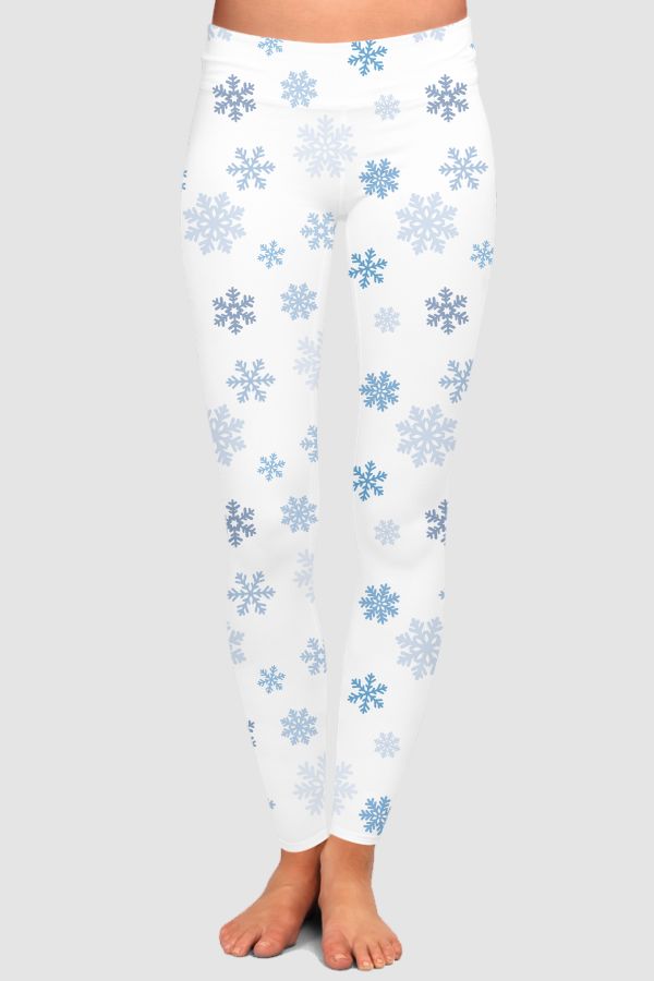 White Snow Day High-Waisted Leggings