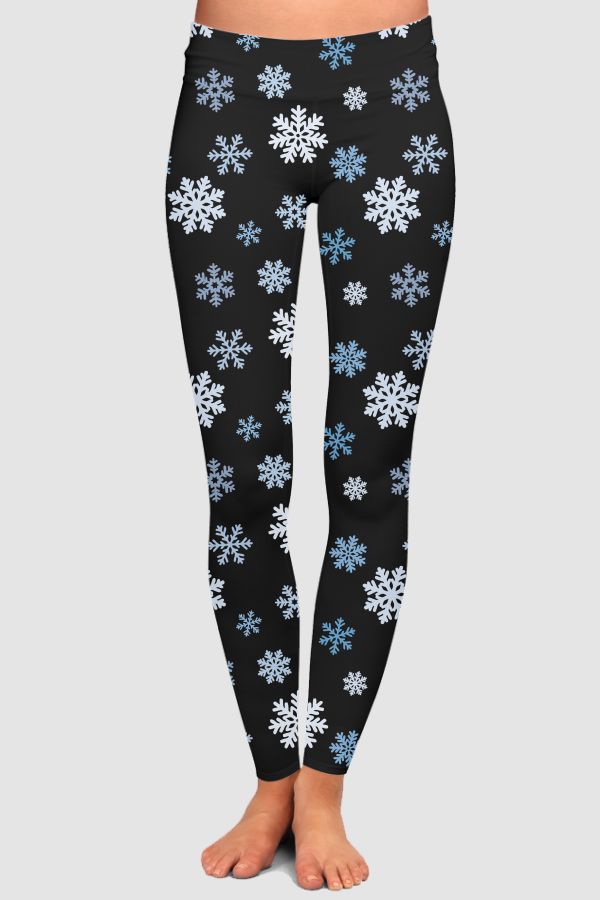 Black Snow Day High-Waisted Leggings