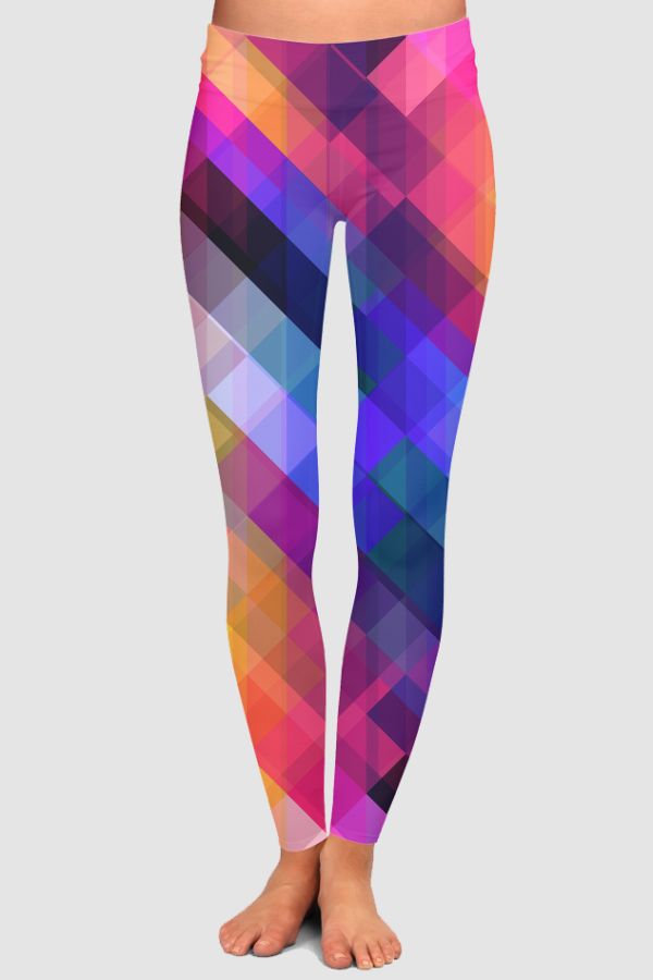 Funky Psychedelic geometric High-Waisted Leggings