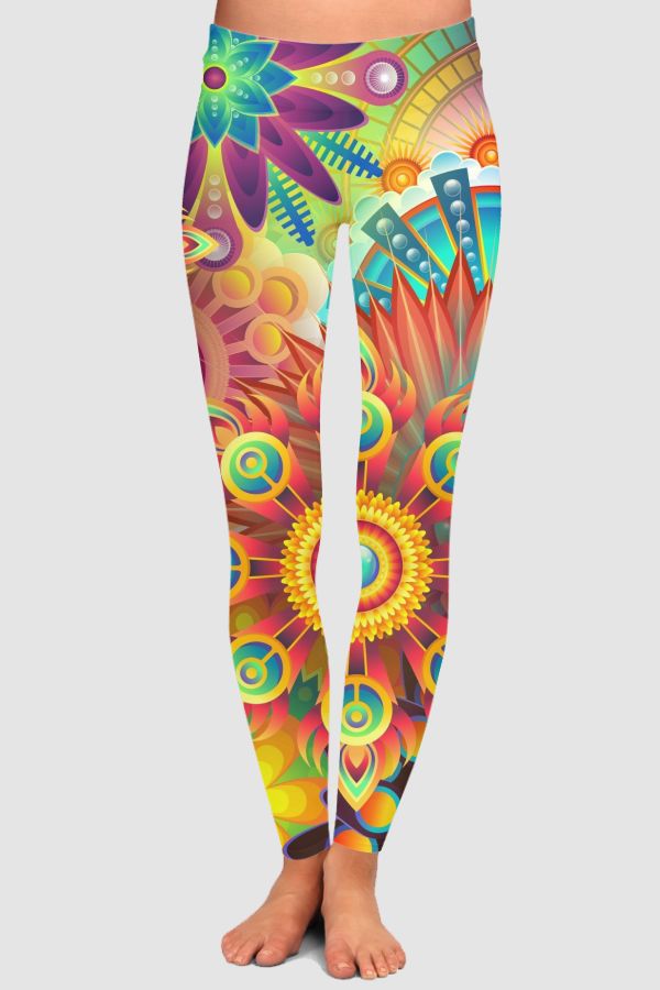 Funky Psychedelic  High-Waisted Leggings