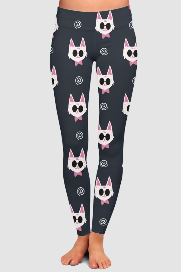 Cool Cat High-Waisted Leggings