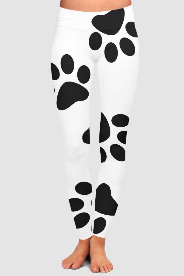 Paws pattern design  High-Waisted Leggings