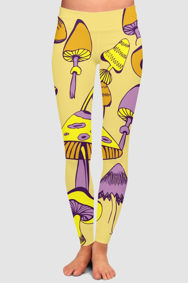 Funny mushroom High-Waisted Leggings