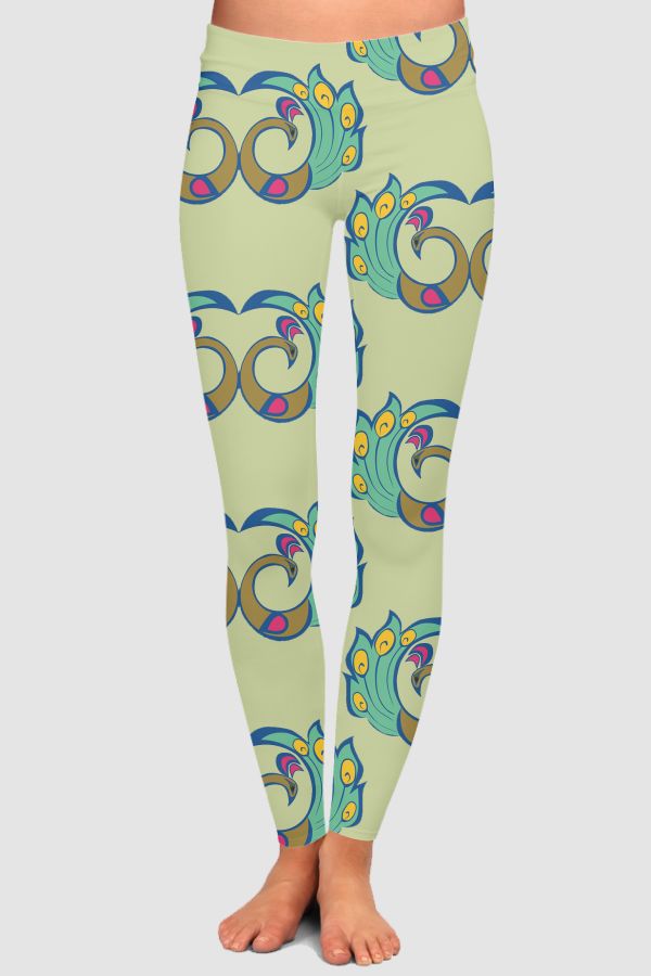 Peacock High-Waisted Leggings