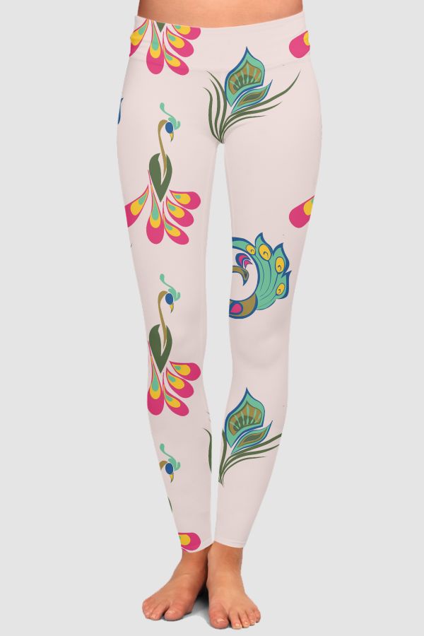 Peacock High-Waisted Leggings
