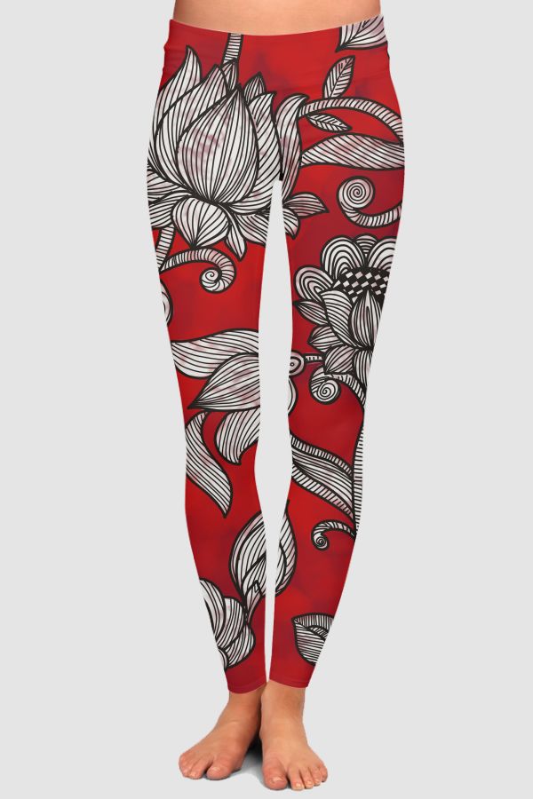folk art High-Waisted Leggings