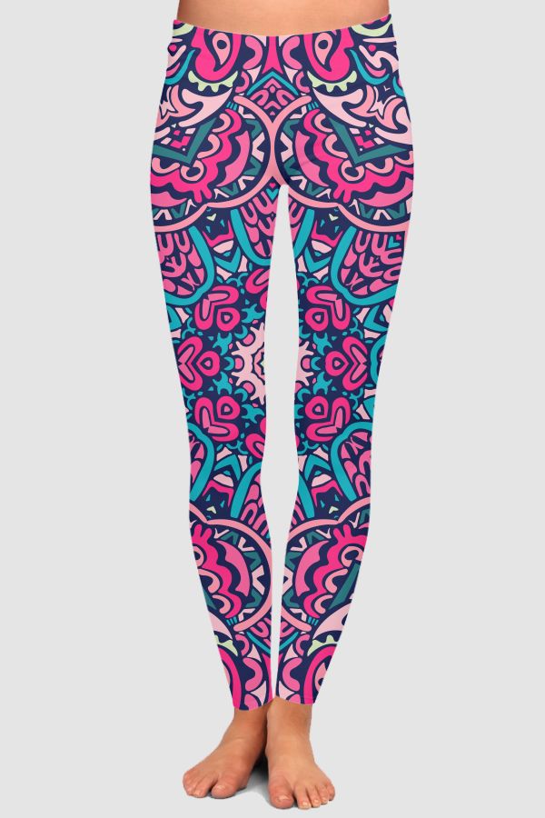  Multi-Coloured High-Waisted Leggings