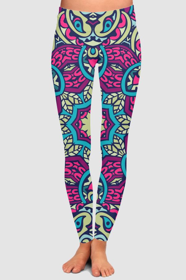 Multi-Coloured Leggings High-Waisted Leggings