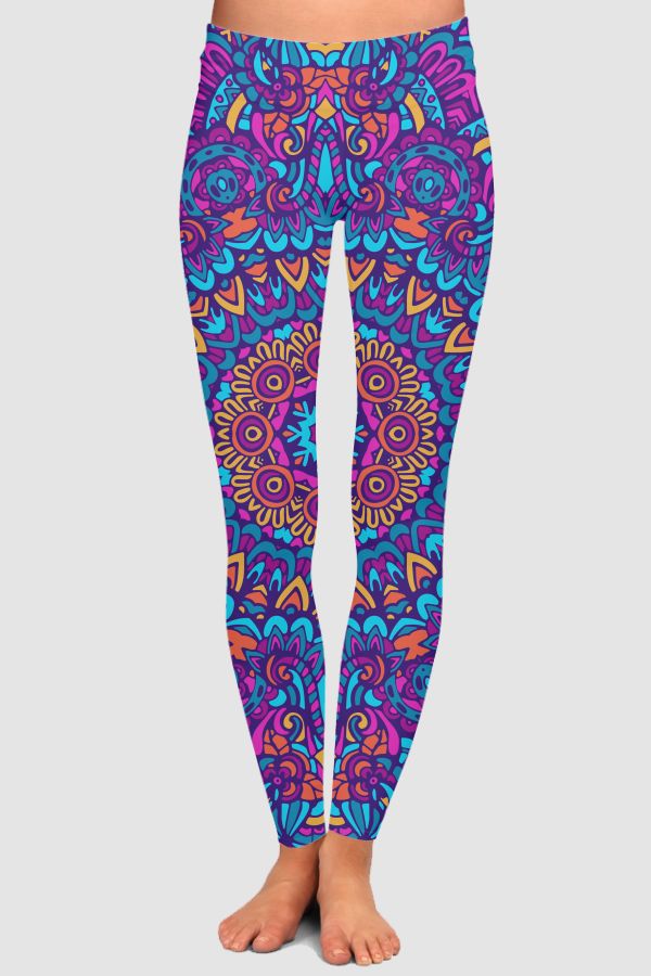 Multi-Coloured Leggings High-Waisted Leggings