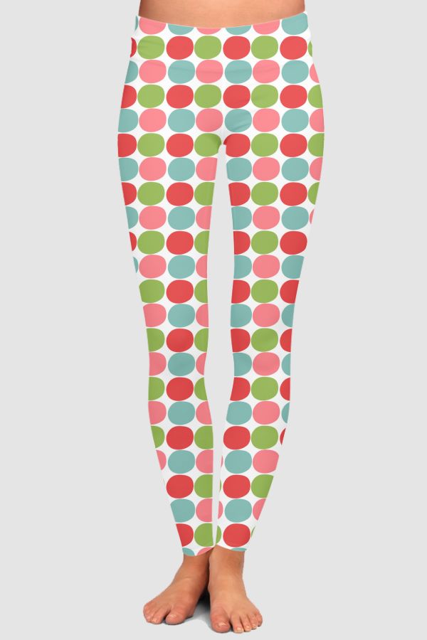 Festive Rainbow High-Waisted Leggings