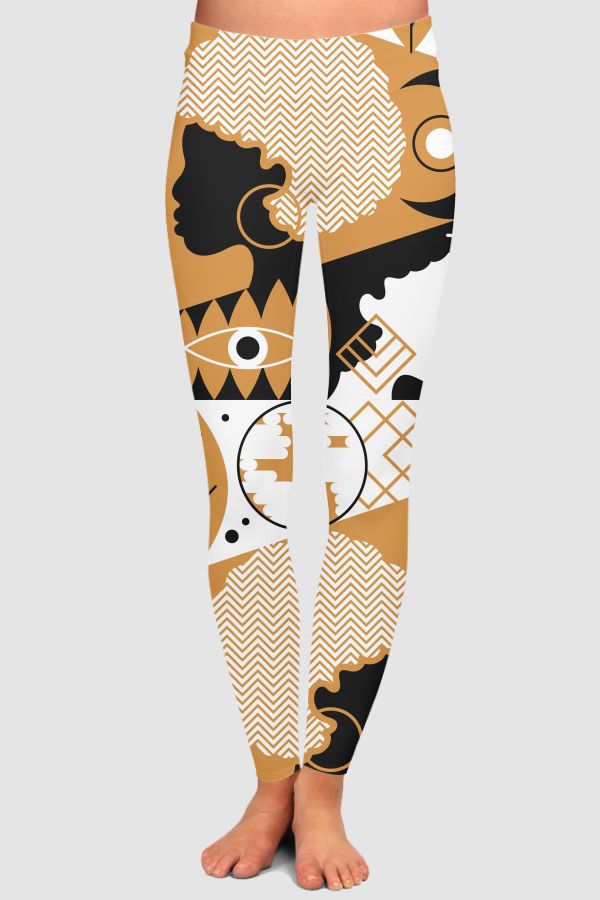 ABSTRACT PRINT  High-Waisted Leggings