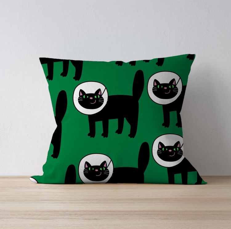 Cat in a cone Cushion Cover