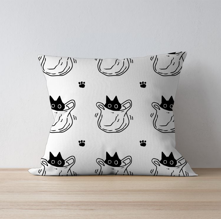 Cat in a bag Cushion Cover