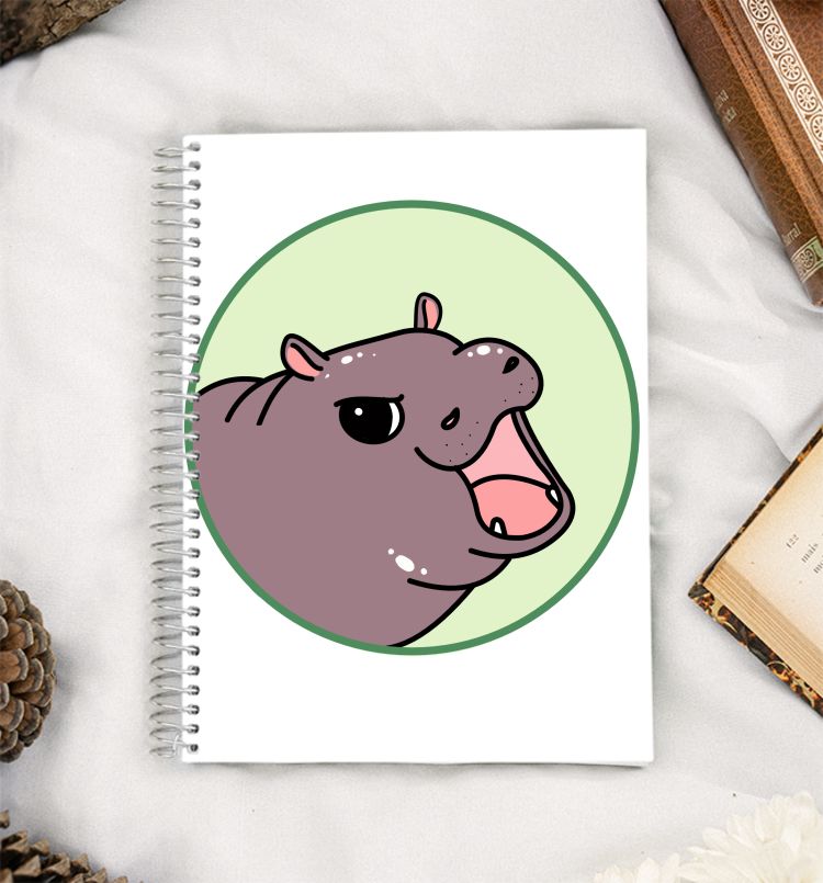 Moo Deng Hippo A5 Notebook