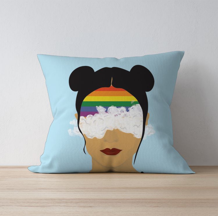 Too gay to think straight Cushion Cover