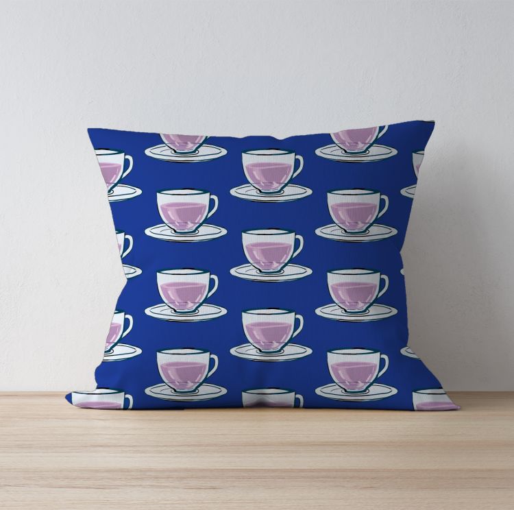 Pink Tea Cushion Cover