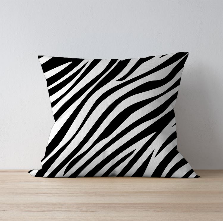 Zebra patches bomber jacket  Cushion Cover