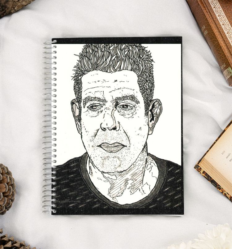 Anthony Bourdain. A5 Notebook