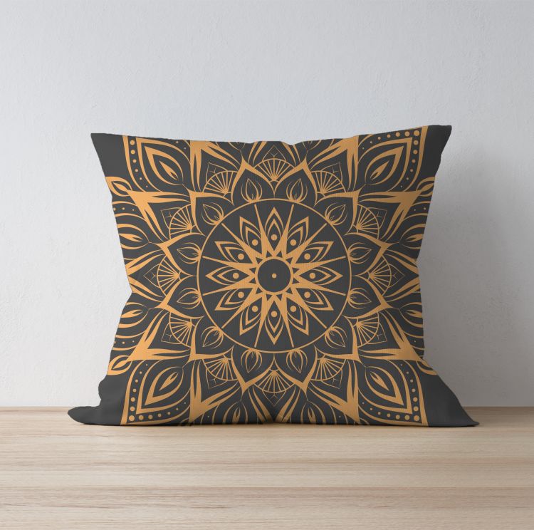 golden mandala Cushion Cover